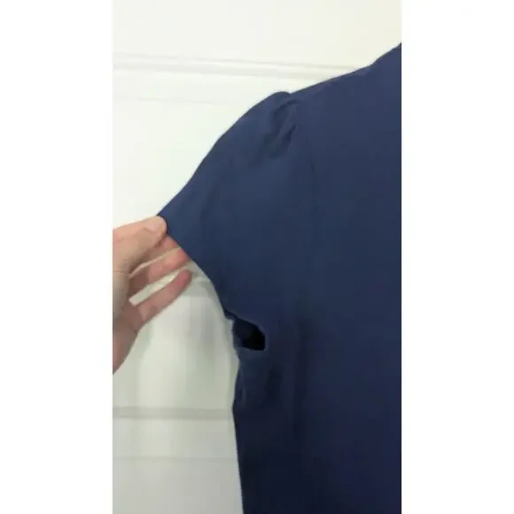 LA Blues Y2K Short Sleeve Hoodie Top - Picture 2 of 6